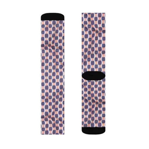Indigo Blush Mosaic on a Socks