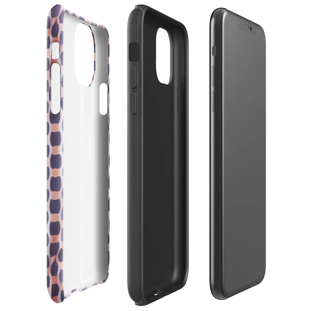 Indigo Blush Mosaic on Tough Case for iPhone® — Right