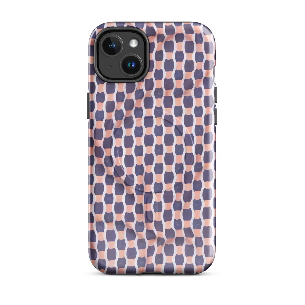 Indigo Blush Mosaic on MagSafe Tough Case for iPhone® — Front