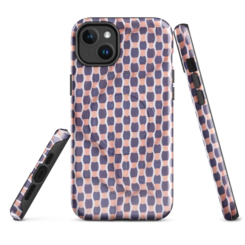 Indigo Blush Mosaic on MagSafe Tough Case for iPhone® — Front