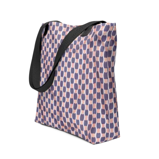 Indigo Blush Mosaic on a Tote Bag