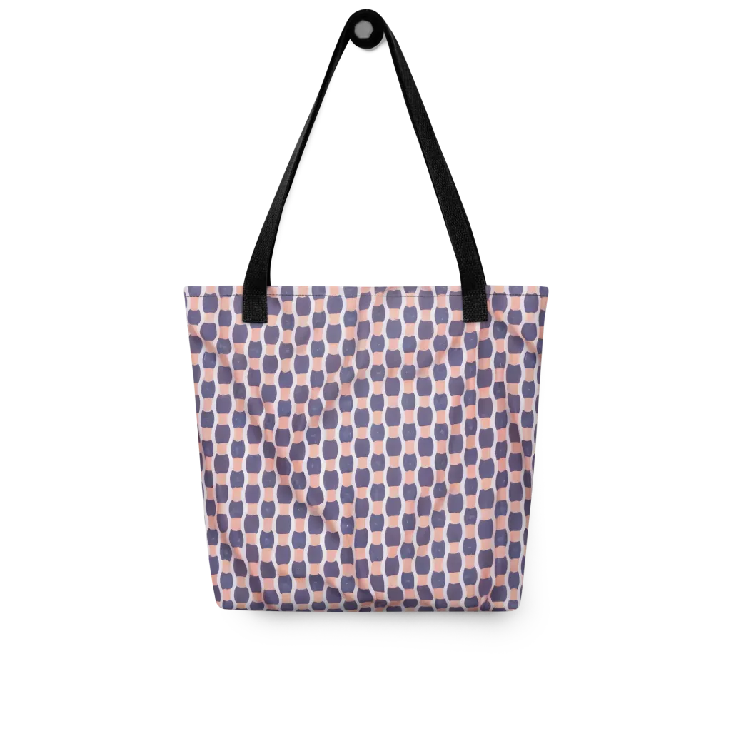 Indigo Blush Mosaic on Tote Bag — Front