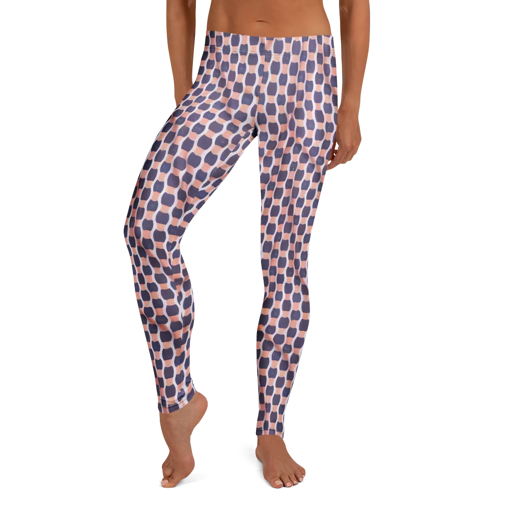 Indigo Blush Mosaic on Leggings — Front