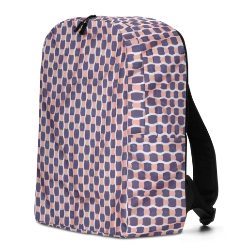 Indigo Blush Mosaic on a Minimalist Backpack