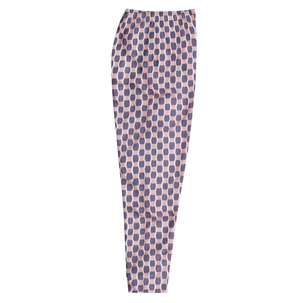Indigo Blush Mosaic on Men's Joggers — Right