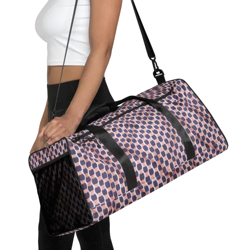 Indigo Blush Mosaic on a Duffle Bag