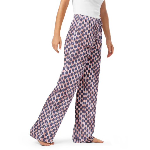 Indigo Blush Mosaic on a Women's Pajama Pants
