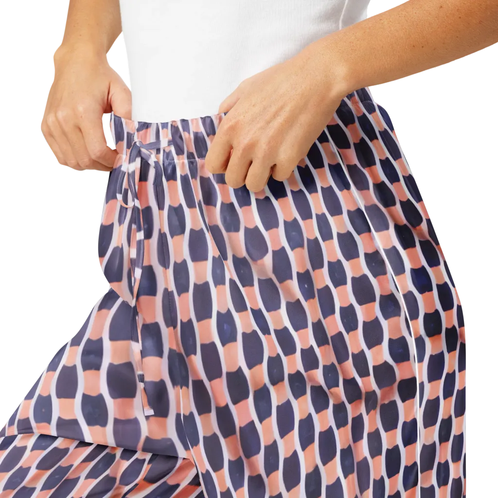 Indigo Blush Mosaic on Women's Pajama Pants — Product details