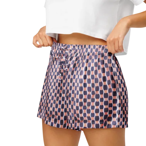 Indigo Blush Mosaic on a Women's Pajama Shorts