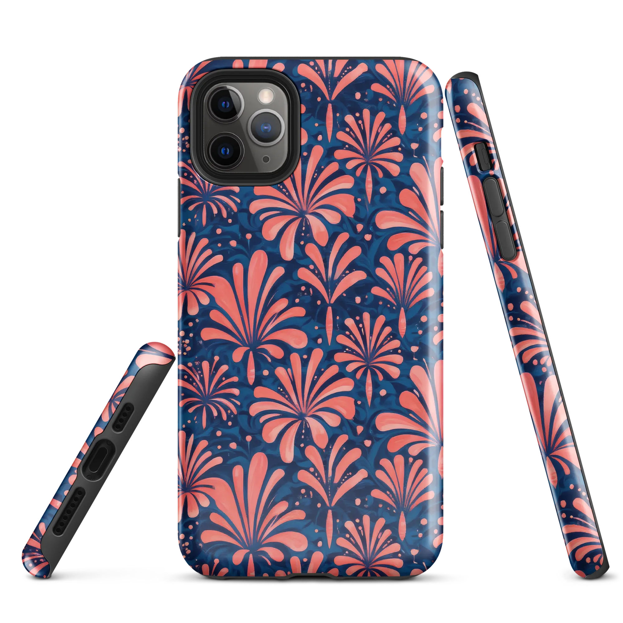 Coral Bloom Cascade on Tough Case for iPhone® — Front
