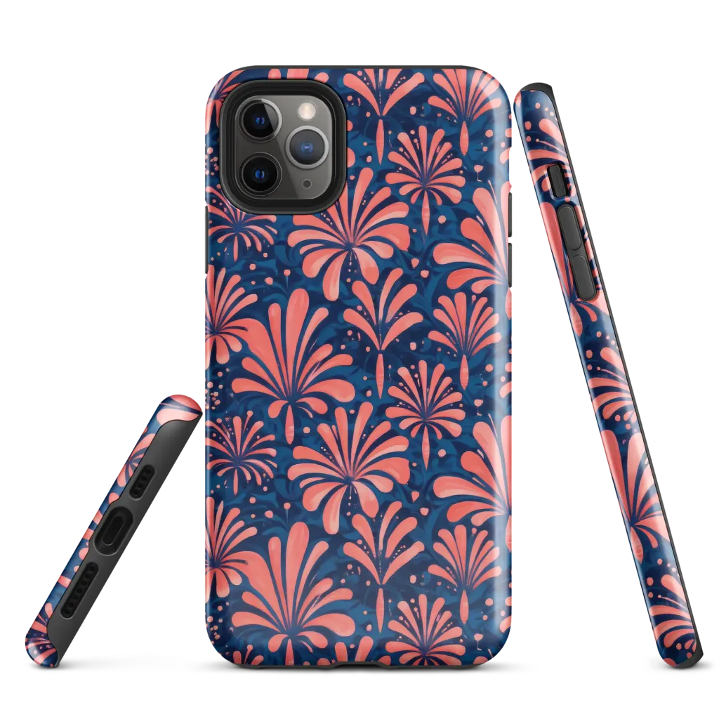 Coral Bloom Cascade on Tough Case for iPhone® — Front