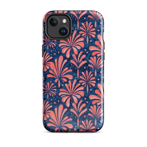 Coral Bloom Cascade on a MagSafe Tough Case for iPhone®