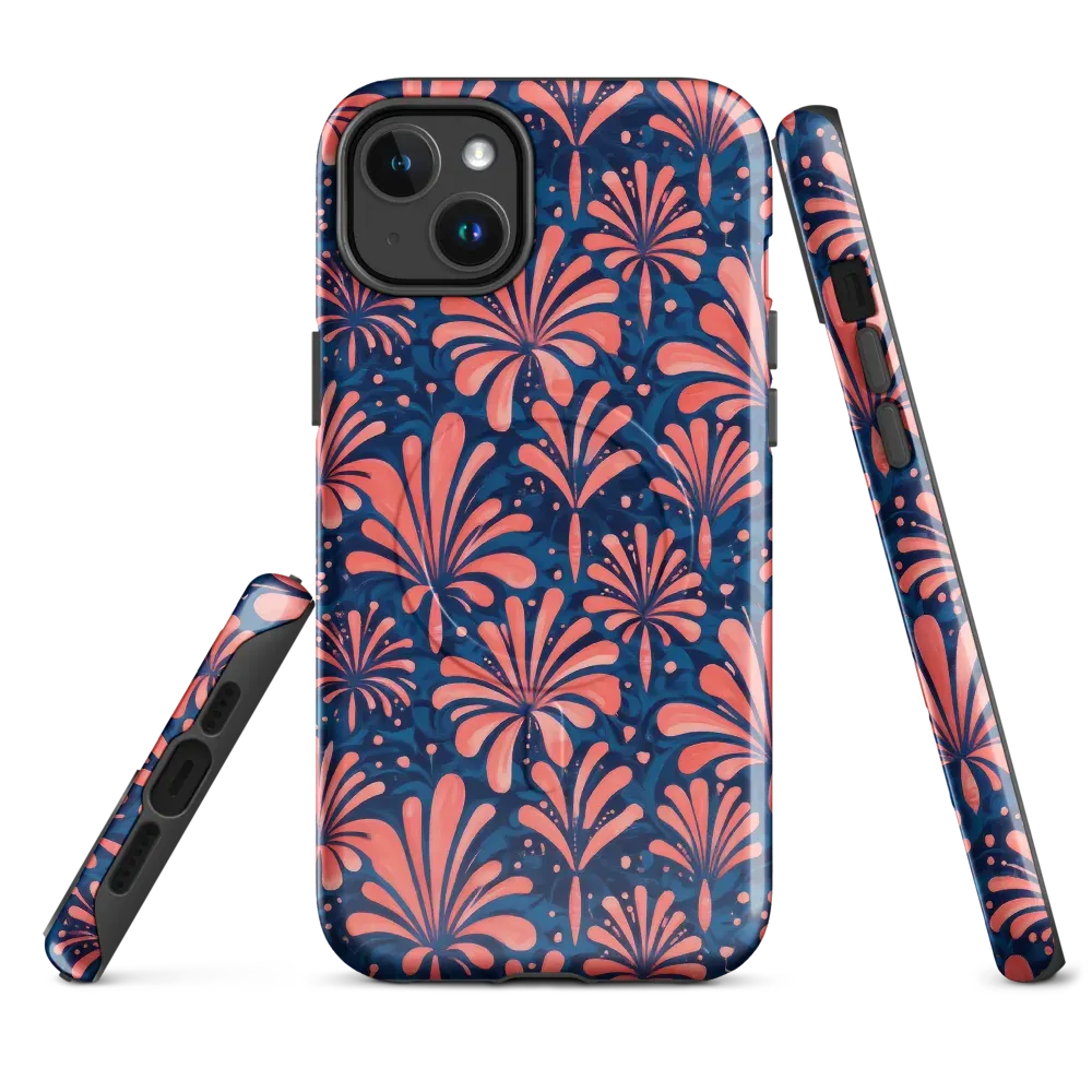 Coral Bloom Cascade on MagSafe Tough Case for iPhone® — Front