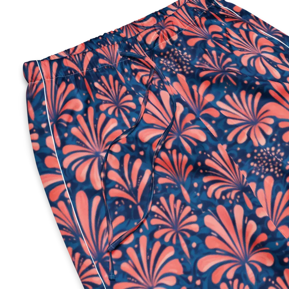 Coral Bloom Cascade on Women's Pajama Pants — Product details