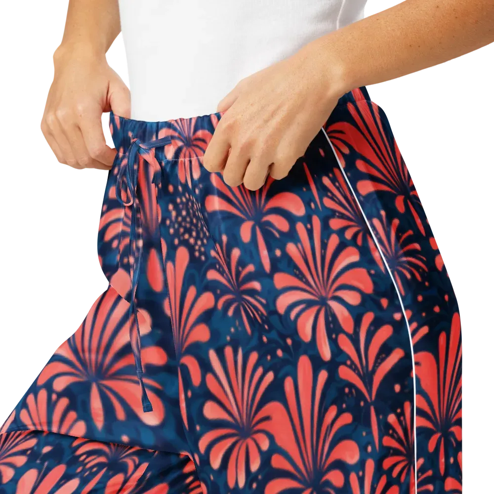 Coral Bloom Cascade on Women's Pajama Pants — Product details