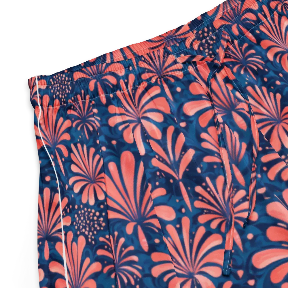 Coral Bloom Cascade on Women's Pajama Shorts — Product details