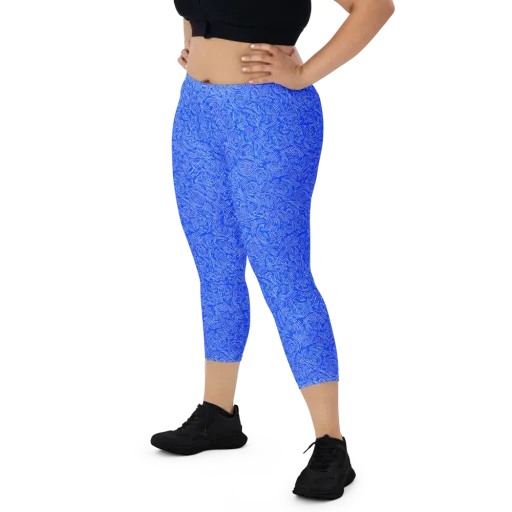 Azure Vortex on a Capri Leggings