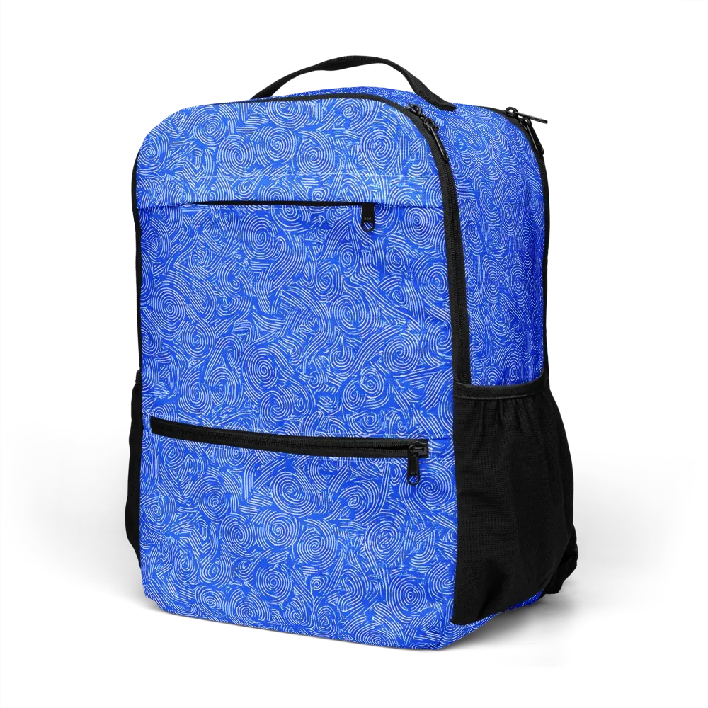 Azure Vortex on Utility Backpack — Left Front
