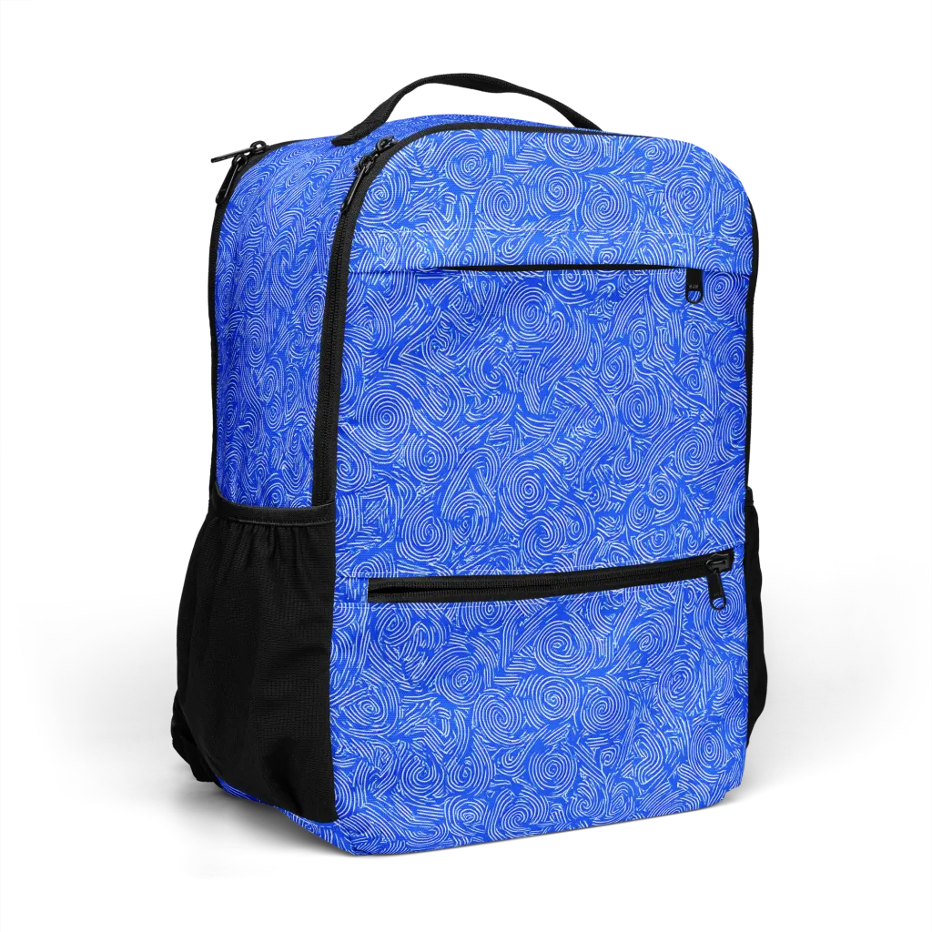 Azure Vortex on Utility Backpack — Right Front