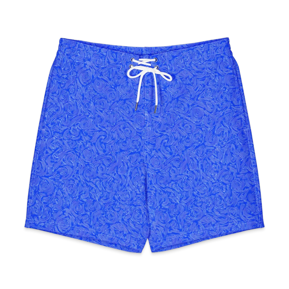 Azure Vortex on Men's Board Shorts — Front