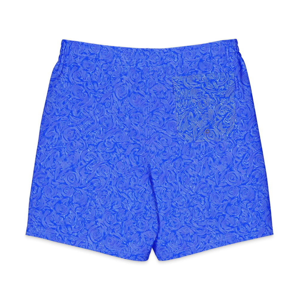Azure Vortex on Men's Board Shorts — Back