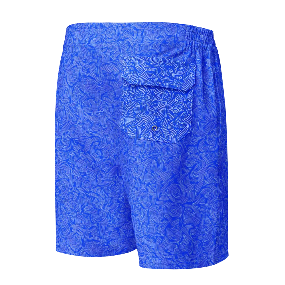 Azure Vortex on Men's Board Shorts — Back