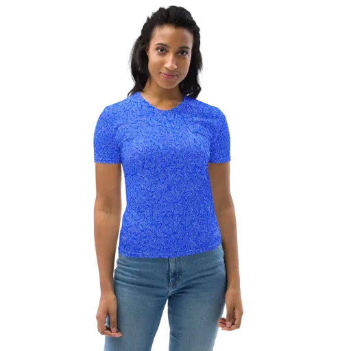 Azure Vortex on a Women's Crew Neck T-Shirt