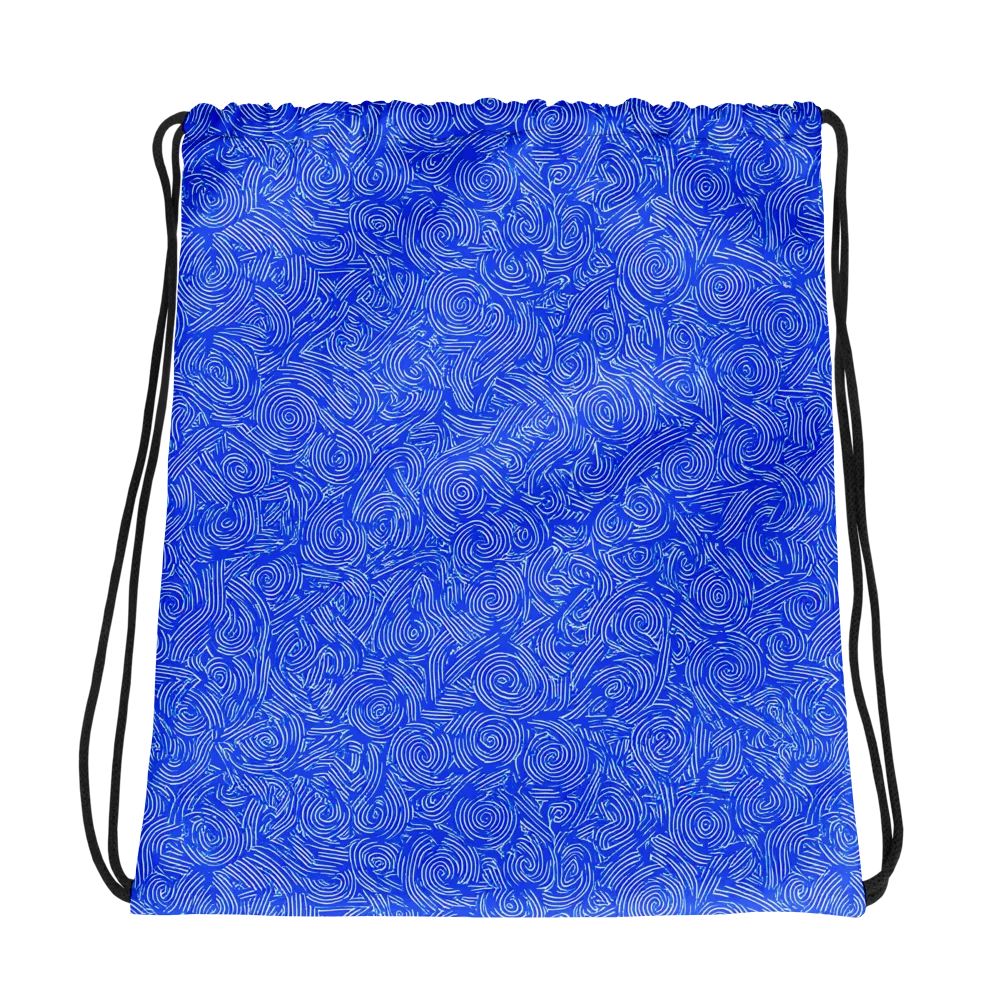 Azure Vortex on Drawstring Bag — Photo