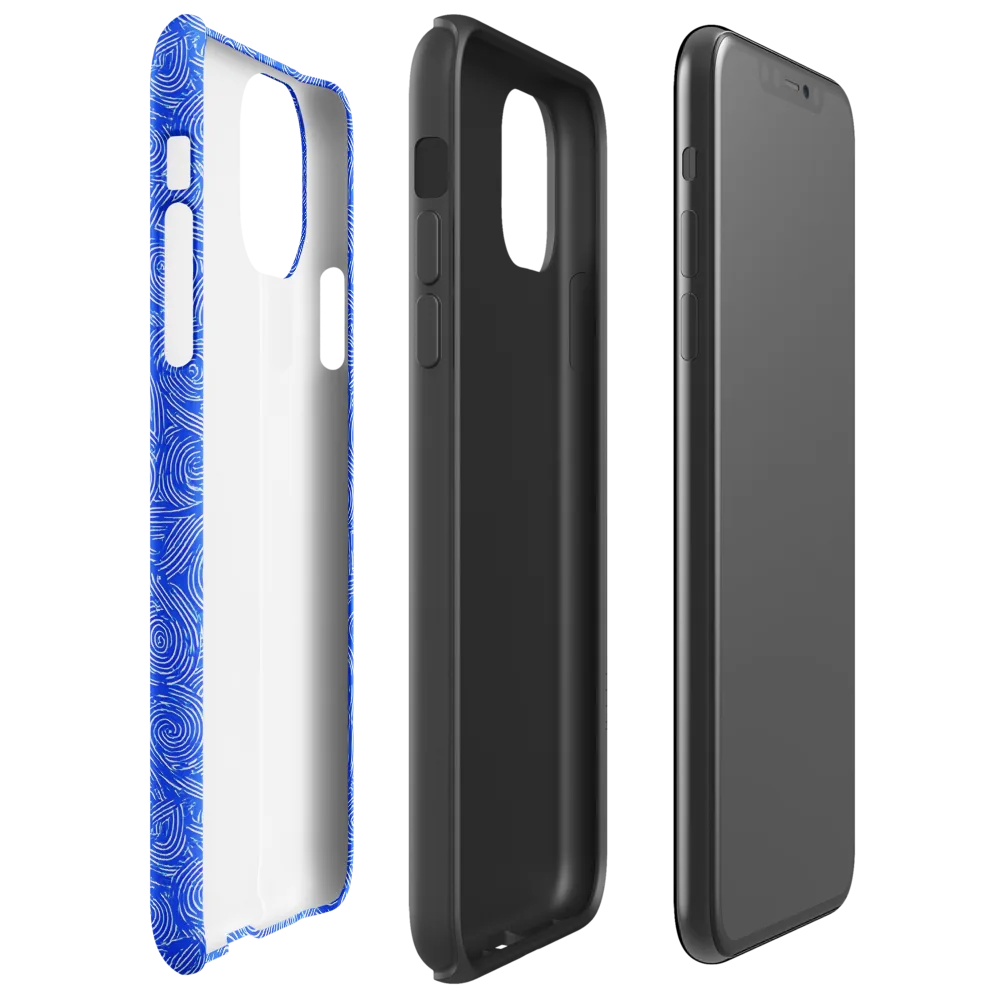 Azure Vortex on Tough Case for iPhone® — Right