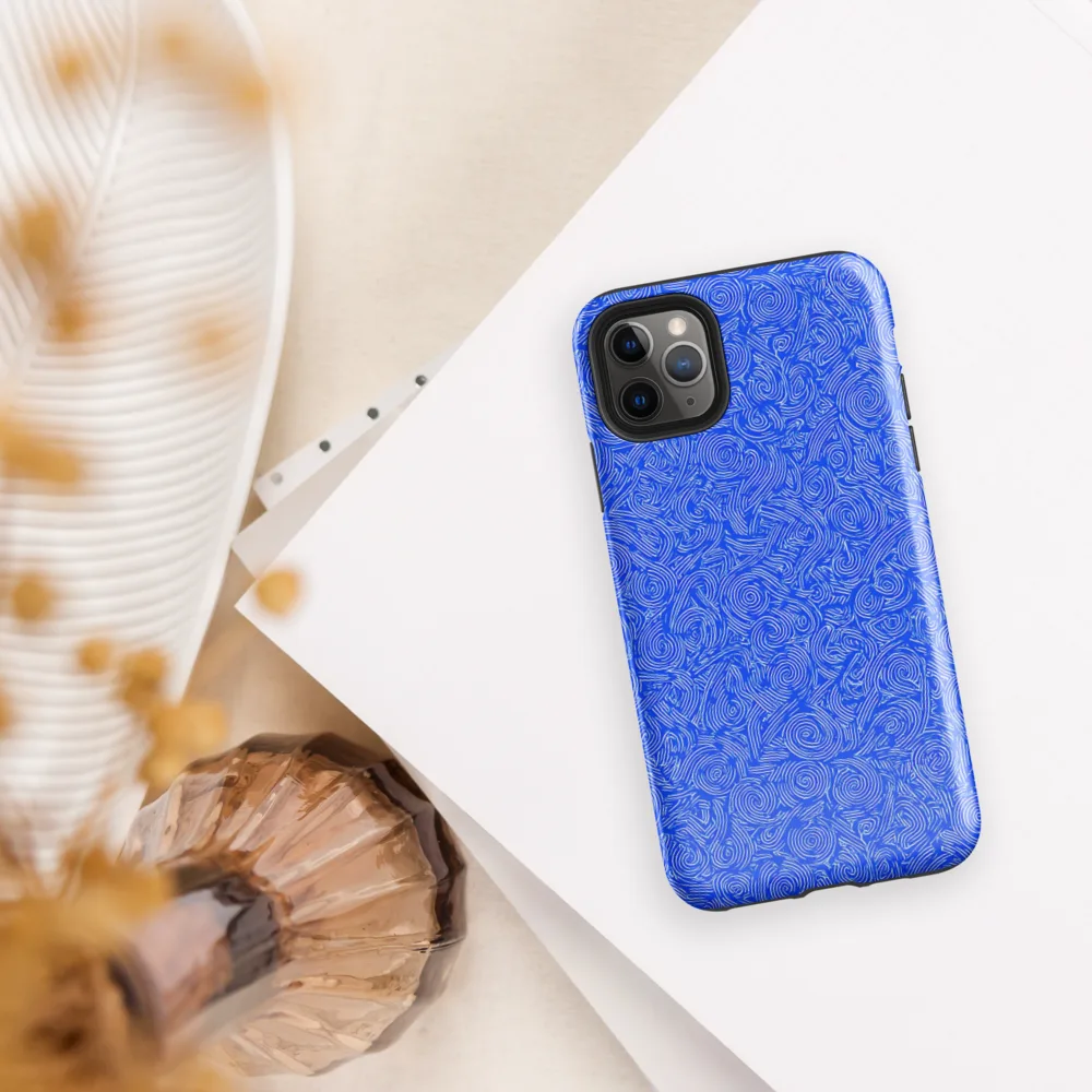 Azure Vortex on Tough Case for iPhone® — Front