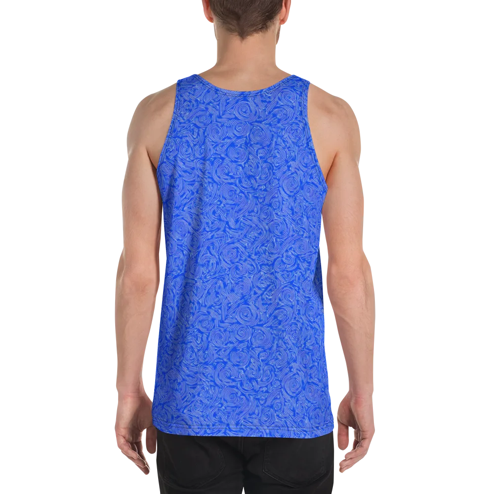 Azure Vortex on Men's Tank Top — Back