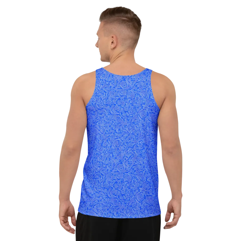 Azure Vortex on Men's Tank Top — Back
