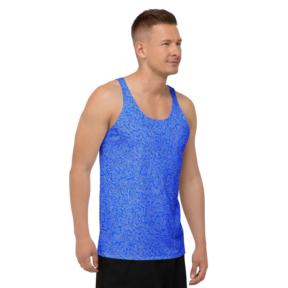 Azure Vortex on Men's Tank Top — Right Front