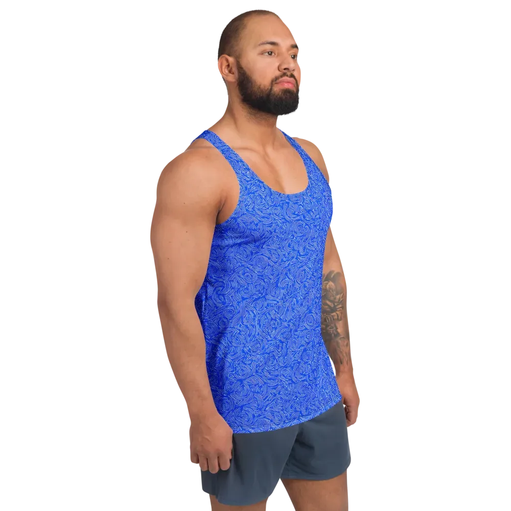 Azure Vortex on Men's Tank Top — Right Front