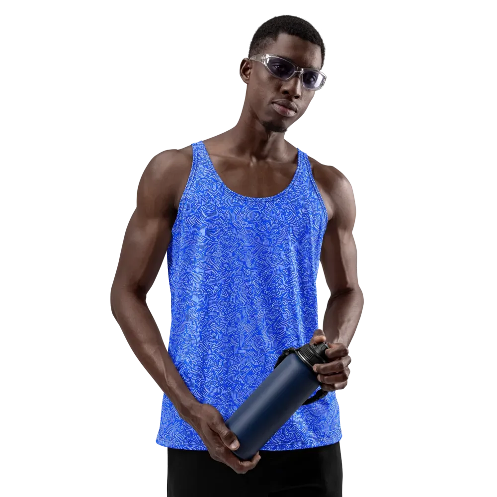 Azure Vortex on Men's Tank Top — Front