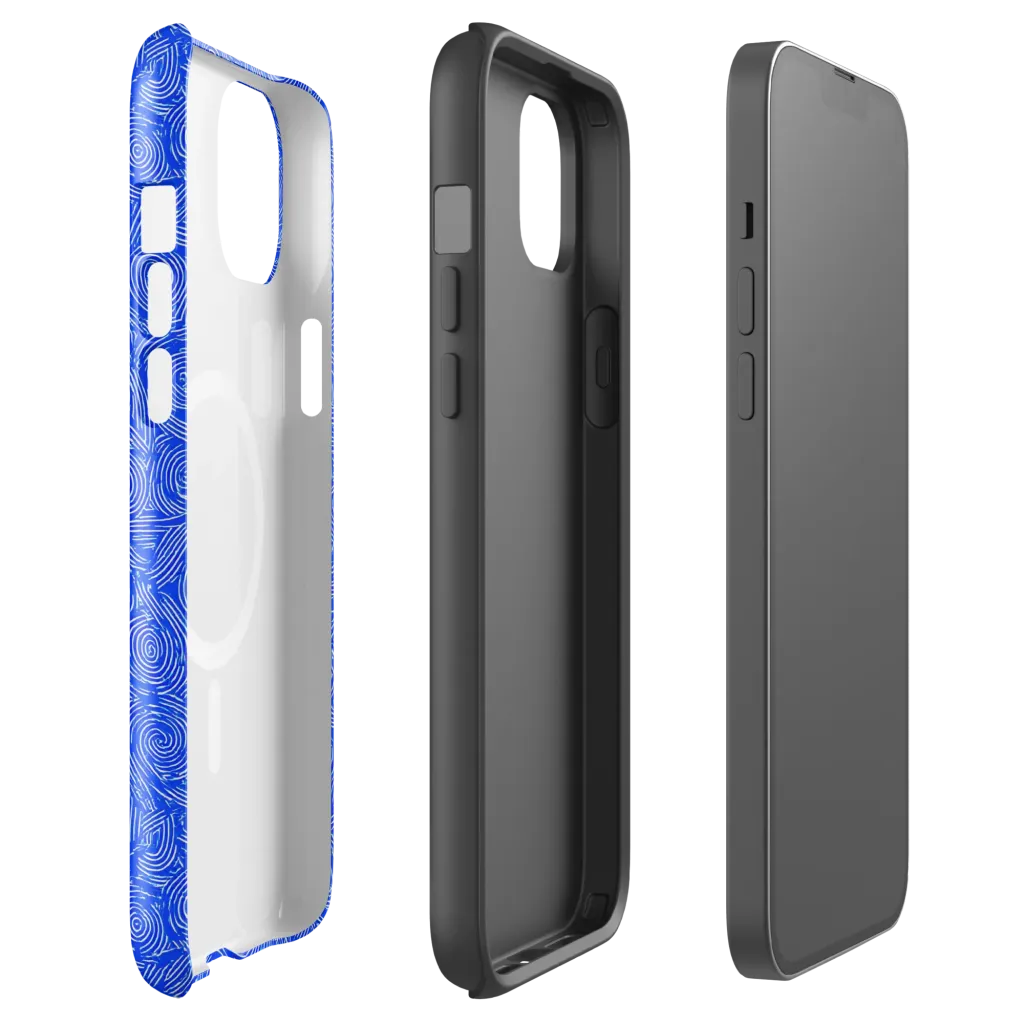 Azure Vortex on MagSafe Tough Case for iPhone® — Front
