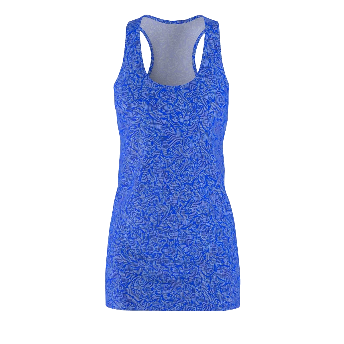 Azure Vortex on Racerback Dress — Front