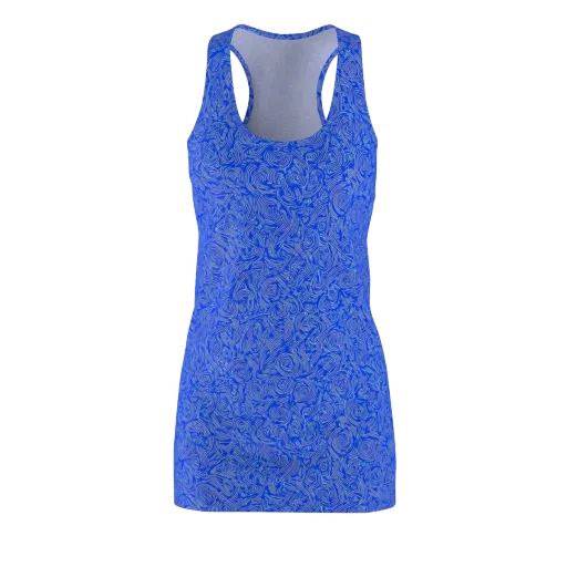 Azure Vortex on a Racerback Dress