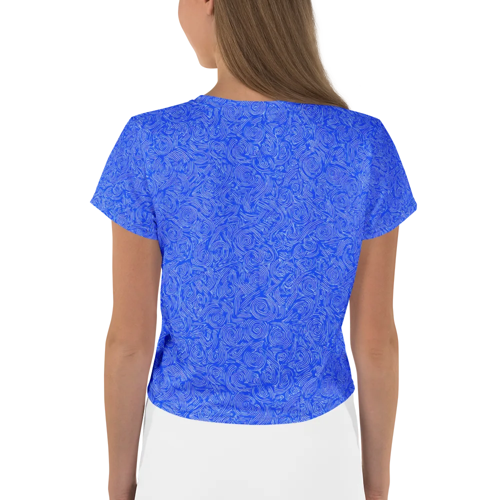 Azure Vortex on Crop Tee — Back