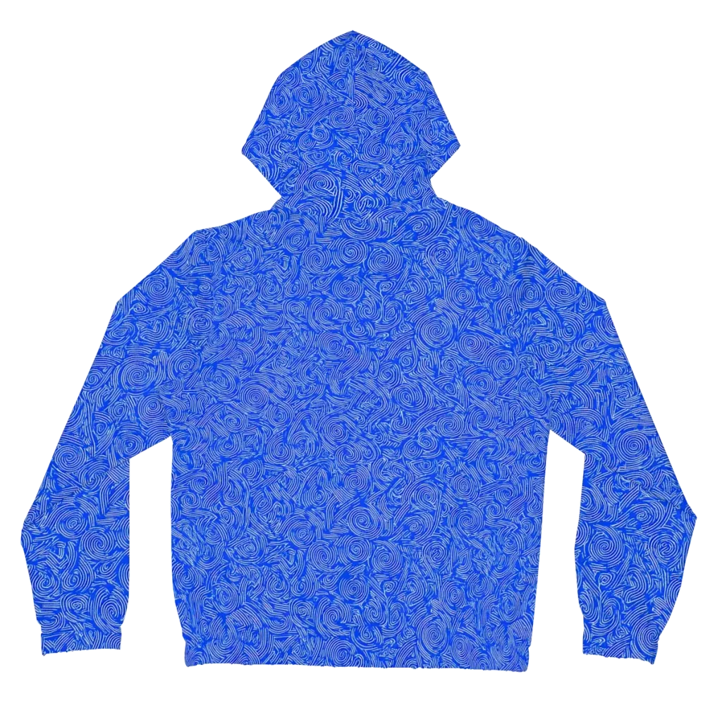 Azure Vortex on Women's Full-Zip Hoodie — Back