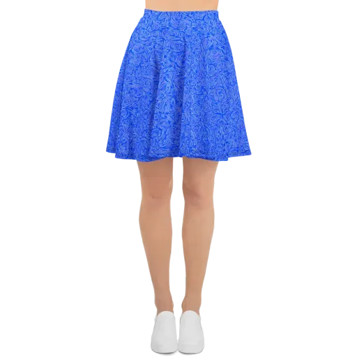 Azure Vortex on a Skater Skirt
