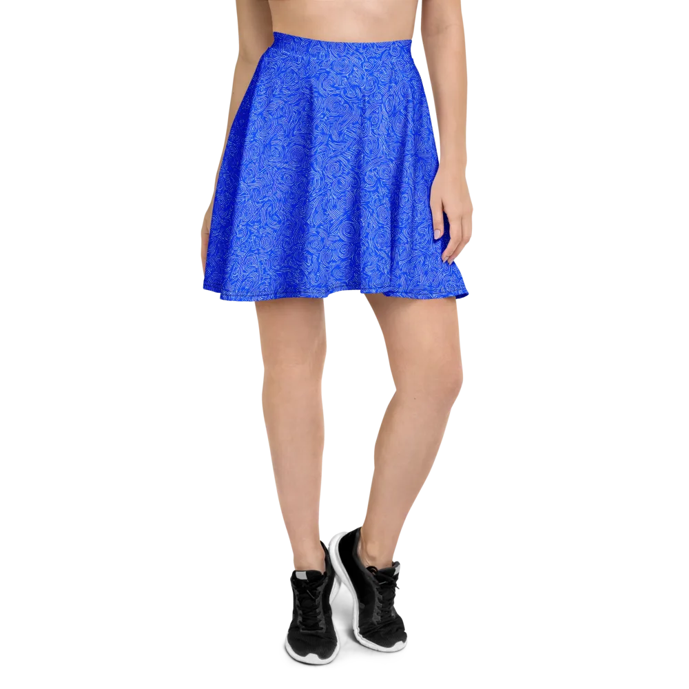 Azure Vortex on Skater Skirt — Front