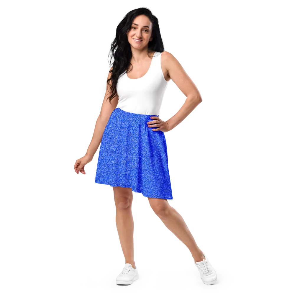 Azure Vortex on Skater Skirt — Front