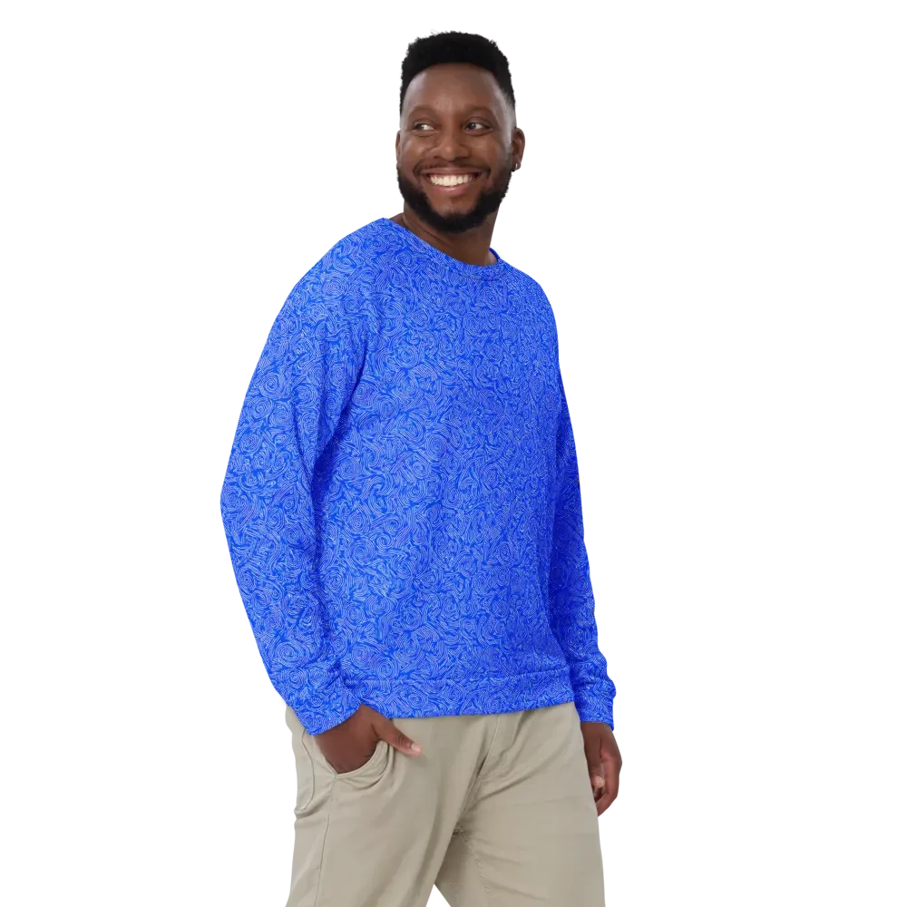 Azure Vortex on Sweatshirt — Front