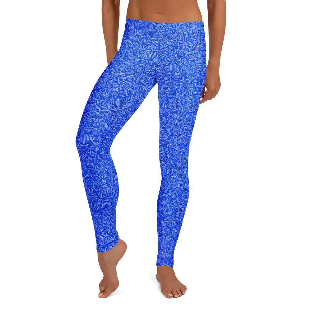 Azure Vortex on Leggings — Front