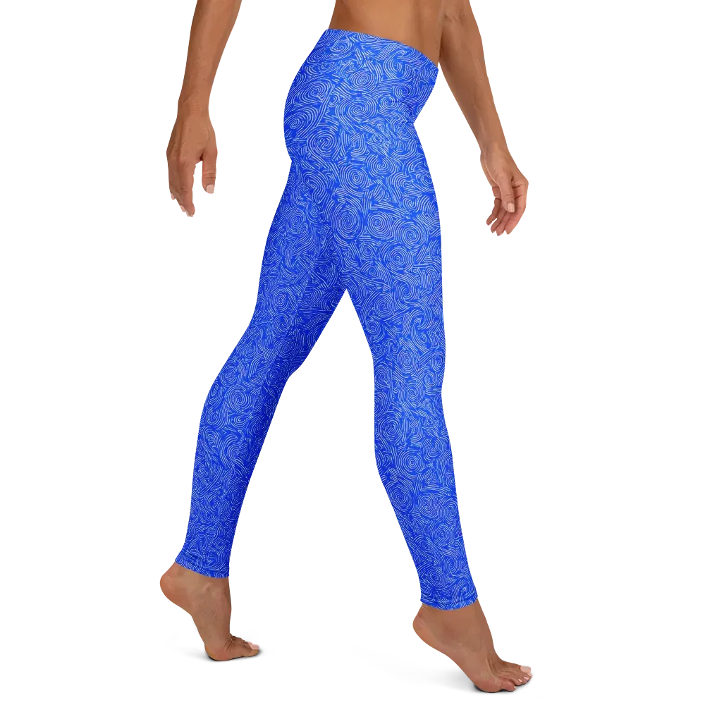 Azure Vortex on Leggings — Right