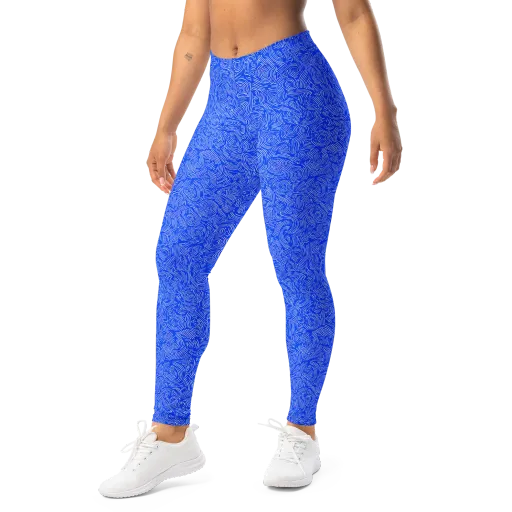 Azure Vortex on a Leggings