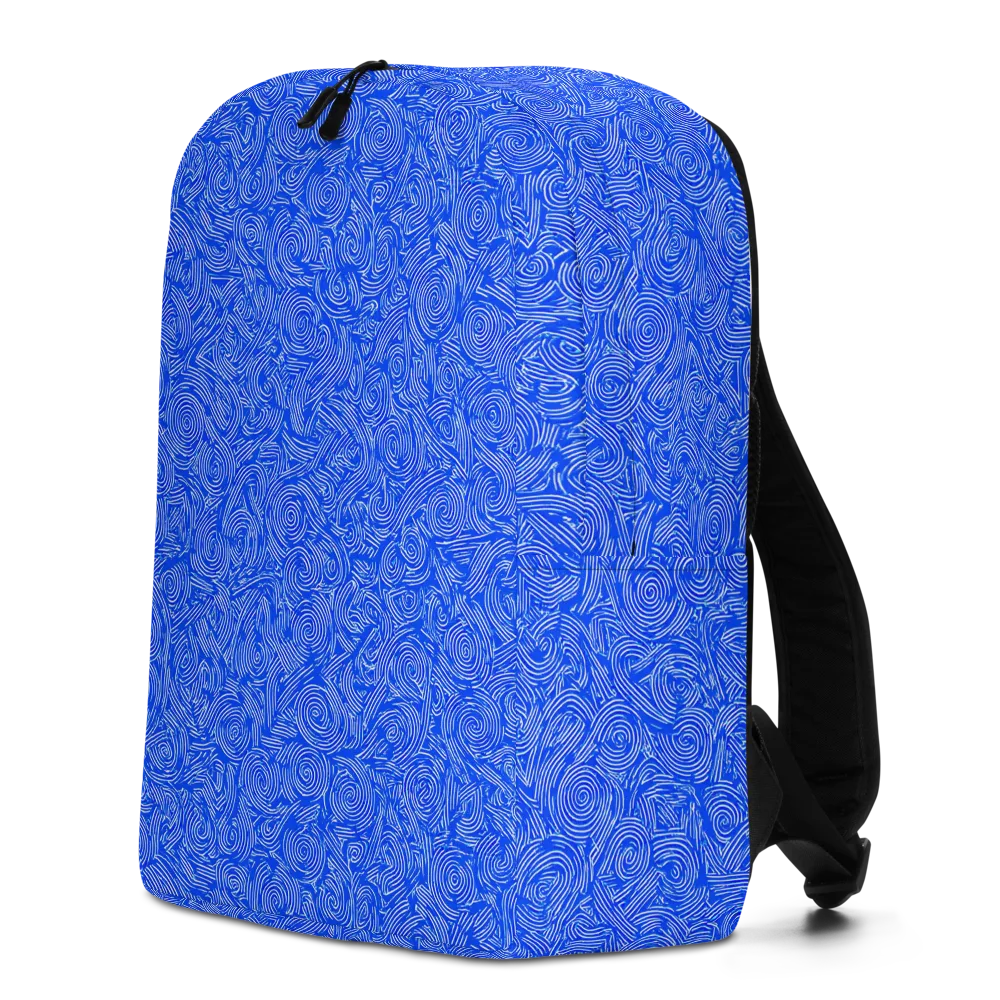 Azure Vortex on Minimalist Backpack — Left