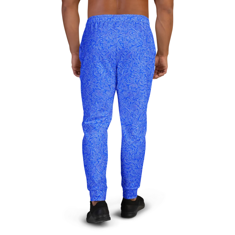 Azure Vortex on Men's Joggers — Back