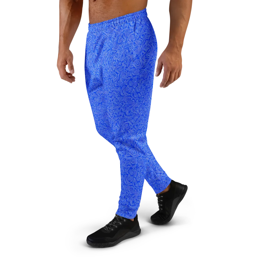 Azure Vortex on Men's Joggers — Left